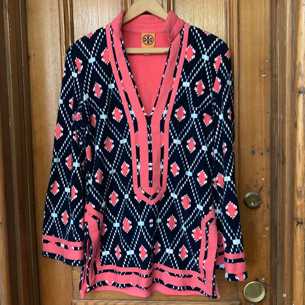 Tory Burch terry swim cover tunic (XS/S)